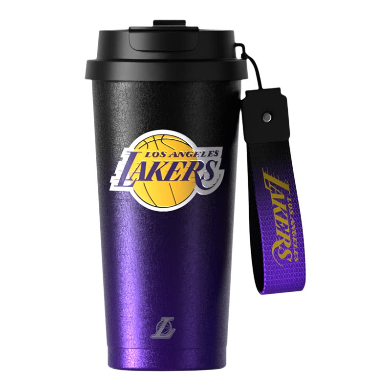 NBA湖人队冰霸杯新款男大容量水杯夏天女办公专用吸管咖啡保温杯