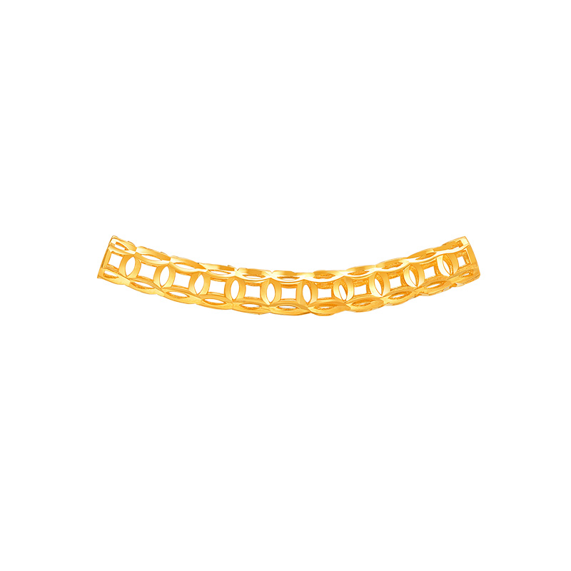 明牌珠宝5G黄金有钱必应钱串子吊坠 足金镂空铜钱富贵挂坠AFC0858