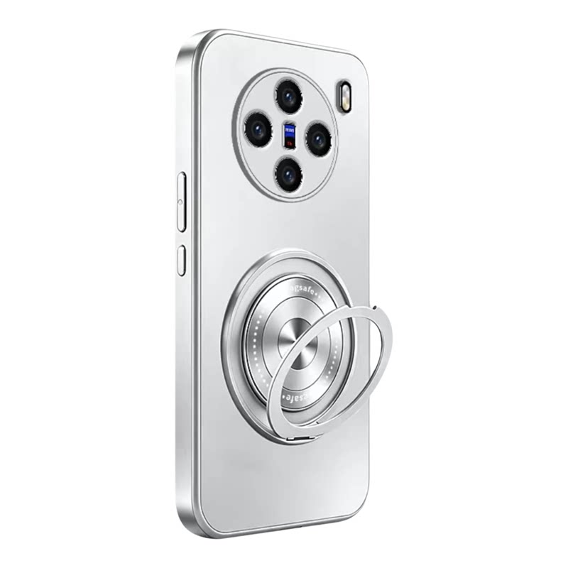 ag磨砂壳适用vivox200手机壳新款简约x300pro/x100外壳硅胶防摔防手汗不沾指纹磁吸支架x200pro保护壳男款