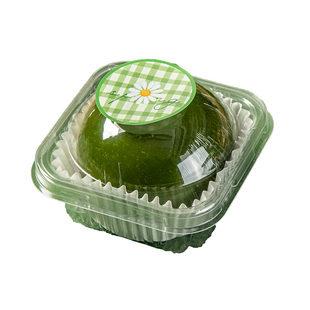 青团包装盒的礼盒子单个独立吸塑打包雪媚娘艾草糍清明果节贴纸托