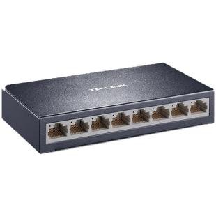 TP-LINK普联TL-SF1008D全百兆8口网络交换机钢壳抗干扰以太网分线器免配置小型八口100M高速即插即用型非网管