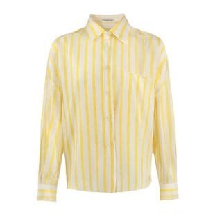 黄白条纹衬衫女2026夏季新款薄款衬衣时尚洋气时髦小衫海边防晒衫