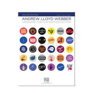 传奇经典歌曲集 钢琴声乐吉他 安德鲁 劳埃德 韦伯 海伦德乐谱Andrew Lloyd Webber Unmasked The Platinum Collection HL00275065