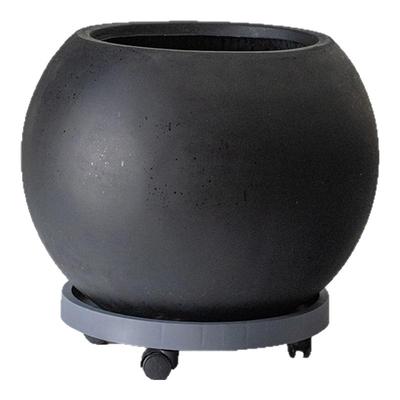 球形花盆黑色大号落地轻奢高级感