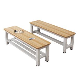 长凳子长条凳钢木商场休息坐凳健身房更衣室换鞋凳服装店沙发长凳