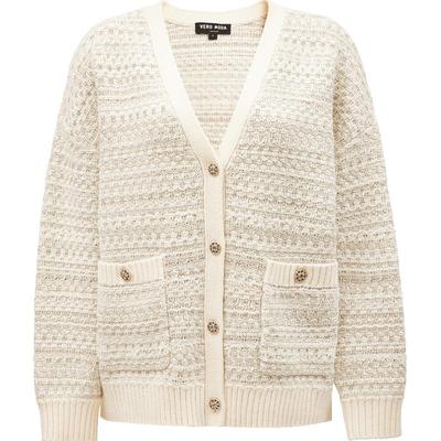 VeroModa小香风亮丝编织针织衫