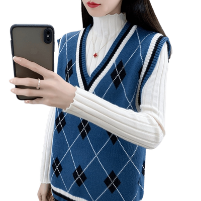 淑恋妃针织两件套马甲+长袖内搭