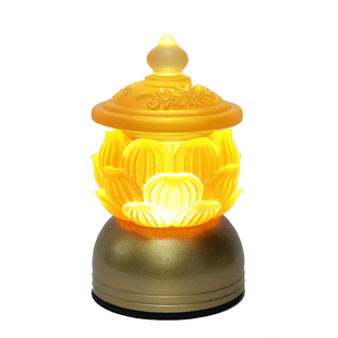 古法琉璃宝莲灯长明灯供佛灯佛前供灯家用琉璃灯宫庭灯古典灯包邮