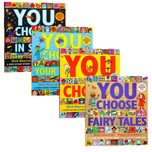 超凡想象益智大书系列 英文原版 You Choose Your Dreams/in Space想象力培养 名家Nick Sharratt童话平装大开本 儿童英语早教启蒙