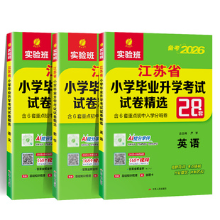 备考2026江苏小升初升学语数英套装2025年江苏省小学毕业升学考试真题试卷精选28套卷小升初教辅总复习资料辅导书赠语文活页卷