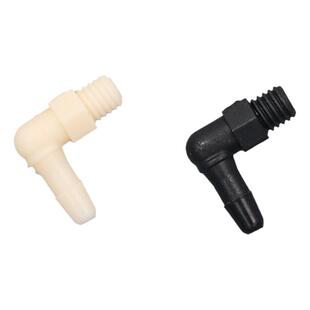 鑫新智源适用于UV平板打印机直角弯头喷绘机写真机墨管快速接头Φ4Φ6 L型接头PP塑料接头M5螺纹弯角墨盒接头