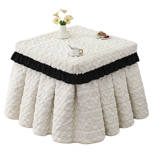 烤火桌子罩套正方形取暖桌布冬天火炉电烤炉套罩揭盖加厚烤火被子