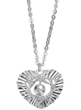 吴越老银铺足银9999心芒项链女款