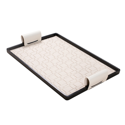 手工托盘皮质长方形收纳盘