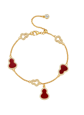 仿贝母六福葫芦手链女精致轻奢感