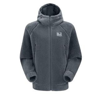 骆驼户外抓绒衣男防风加绒保暖抗静电徒步登山服连帽羊羔绒外套