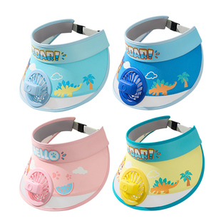 汪汪队儿童防晒帽带风扇夏季男童太阳帽女童遮阳空顶帽子可充电