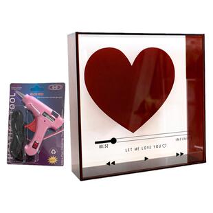 永生花爱的CD花盒亚克力玫瑰干花盒生日礼物送女生花艺DIY材料新