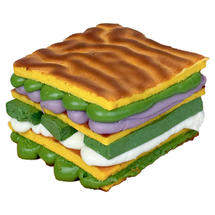 一只澜叠叠乐抹茶芋泥麻薯紫米乳酪虎皮酱多多甜品蛋糕零食早餐