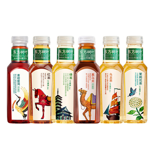 农夫山泉东方树叶黑乌龙青柑普洱茉莉900整箱500ml混合红绿茶饮料