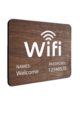 无线WiFi密码提示牌标识牌定制