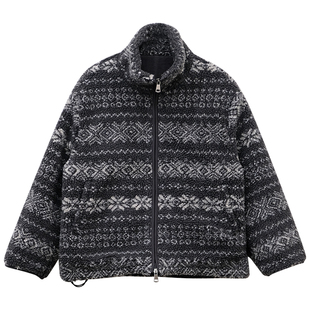 一三良品小个子 复古摇粒绒费尔岛卫衣外套女慵懒羊羔毛保暖上衣