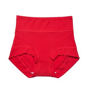 红色内裤女士高腰纯棉抗菌本命年全棉收腹提臀收小肚子大码短裤衩