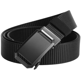 自动扣腰带男战术机能风工装潮休闲男款帆布皮带年轻人军训裤腰带