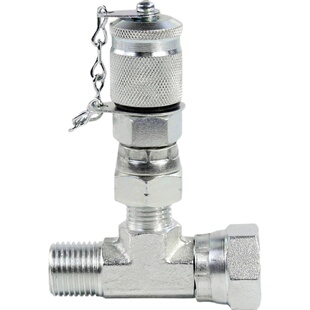 挖掘机测压三通接头分配阀行走液压力检测压力表先导三通转接头