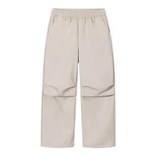 PSO Brand男装女装复合绒底保暖珠地风衣直筒宽松伞兵裤子潮秋冬