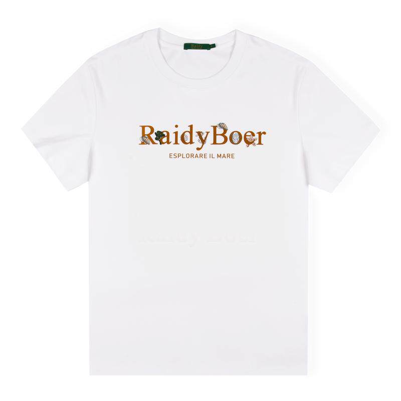 【舒弹棉】Raidy Boer/雷迪波尔2026夏男植绒刺绣海洋短袖T恤7026