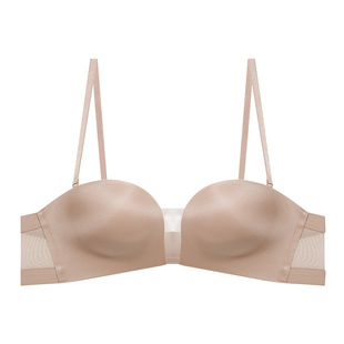 梧桐本色小胸光面无痕无圈聚拢厚半杯可拆肩带内衣旖旎WN24131