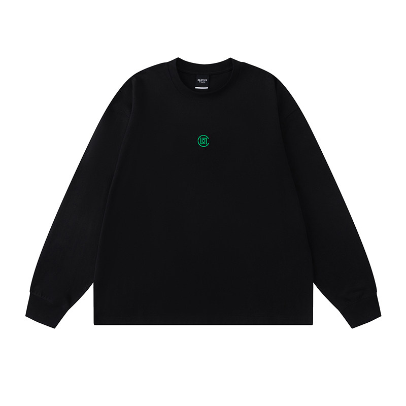 CLOTTEE by CLOT秋季基础长袖T恤男宽松情侣装圆领卫衣休闲上衣W