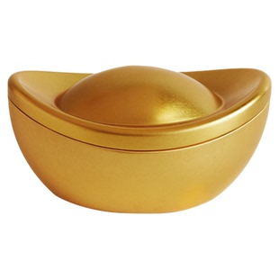 新年礼盒包装盒春节过年金元宝铁盒烘焙饼干糖果盒子铁罐礼品空盒