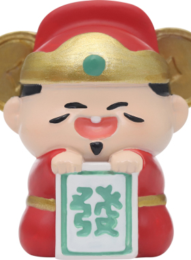 如意小财神电脑屏幕显示器摆件