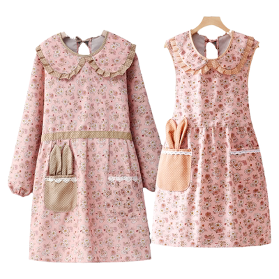 长袖纯棉罩衣工作服围裙