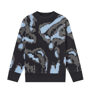 多多家男童毛衣儿童针织衫仿貂绒秋冬季2025新款儿童洋气男孩线衫