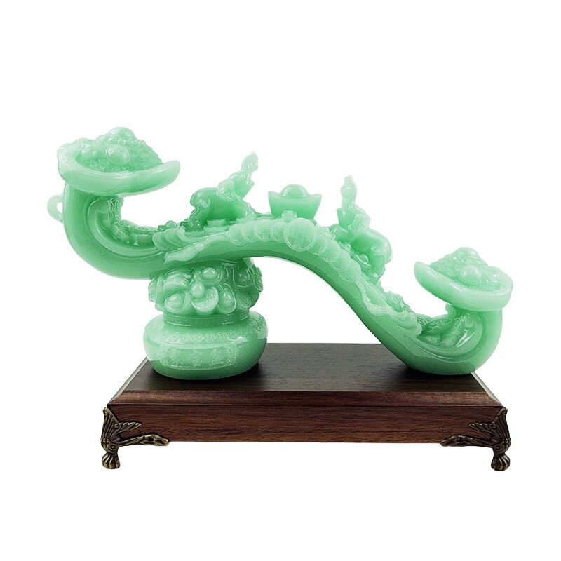 新中式合成树脂如意吉祥客厅摆件