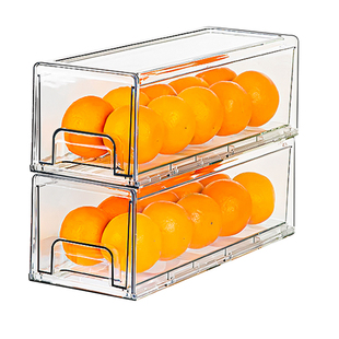 日本冰箱收纳盒家用厨房大容量抽屉鸡蛋水果保鲜盒蔬菜食物储物盒