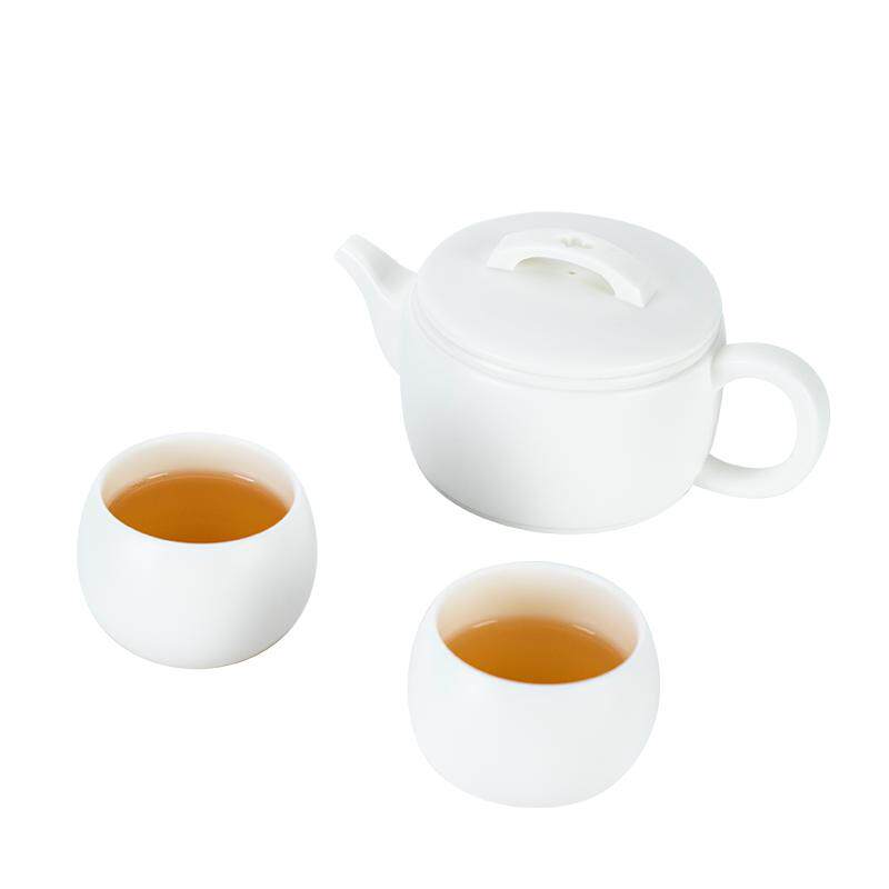 钰铨龙门素烧汉瓦壶一壶两杯套装
