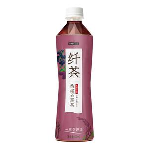 元气森林出品纤茶桑椹五黑茶饮料0卡草本植物茶500mL*15瓶