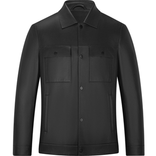 七匹狼绵羊真皮皮衣男士2026新款秋冬季夹克外套休闲商务短款男装