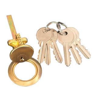 老式木门外装门锁偏心锁芯 全铜单头替换固力559小狮子812S牛头锁