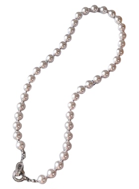 粉紫珍珠项链，春日小心机