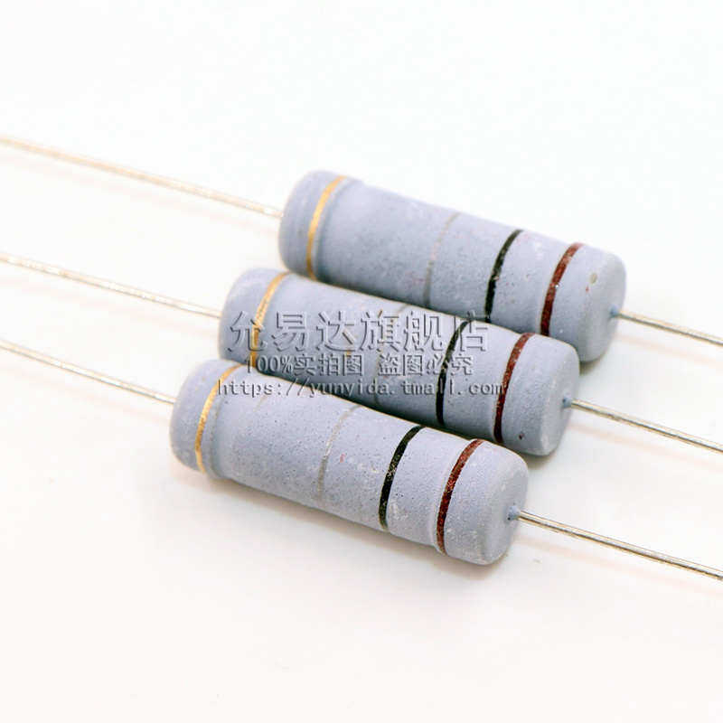 5W 碳膜电阻 精度5% 0.1R~1M欧 1R 10R 22R 100R 1K 10K 47K 100K