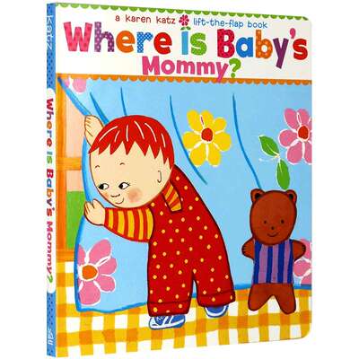 正版 宝宝的妈妈在哪里 英文原版绘本 Where Is Babys Mommy Board Book Karen Katz纸板翻翻书 1-4岁启蒙 英文版进口书籍