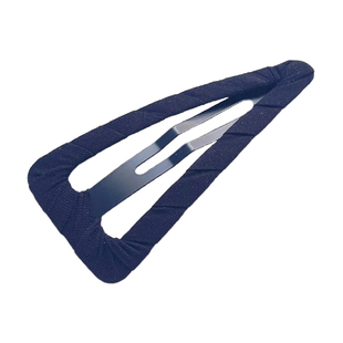 麦芽黑色三角形BB夹布艺发夹头饰品手工绕布发卡刘海边夹碎发夹子