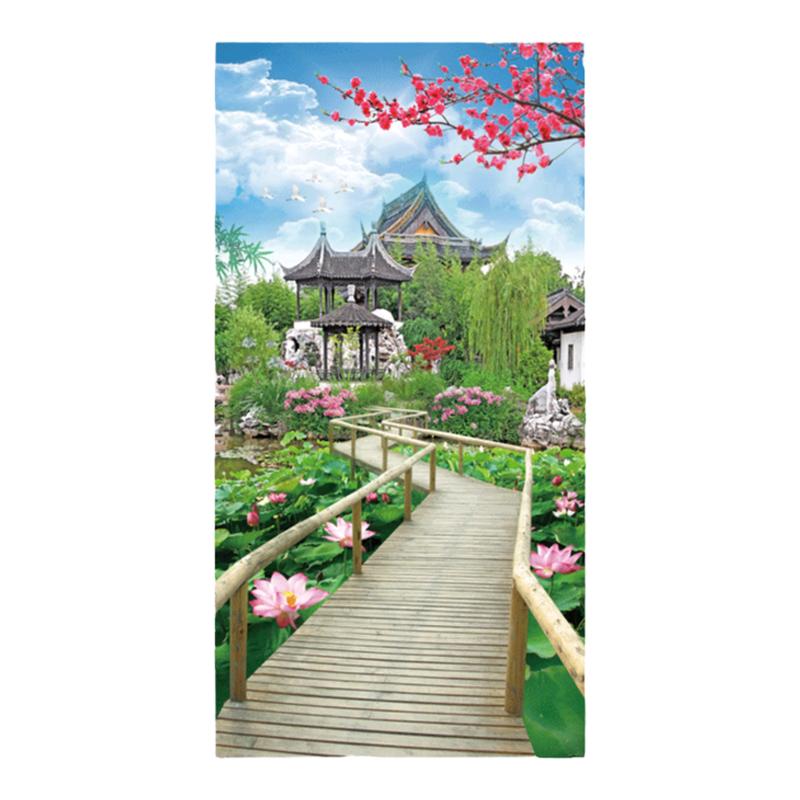 省心玄关山水画可防水自粘装饰画