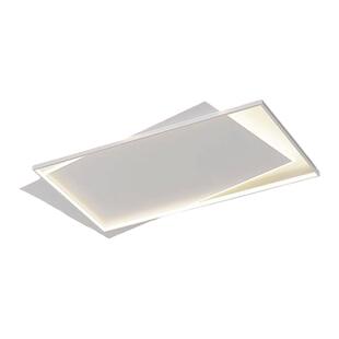 北欧简约现代大气超薄客厅吸顶灯长方形极简单色白光主灯卧室灯