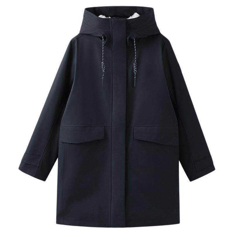 AIGLE女士棉服保暖中长款棉外套
